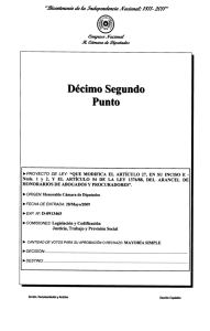 QUE MODIFICA EL ARTÍCULO 27, EN SU INCISO E