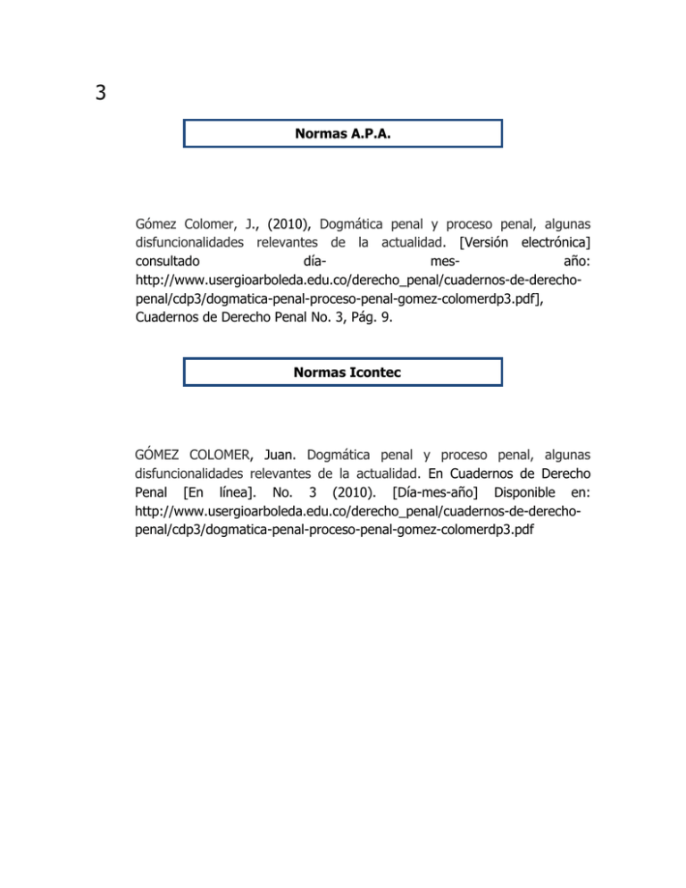 Dogmática penal y proceso penal, algunas disfuncionalidades