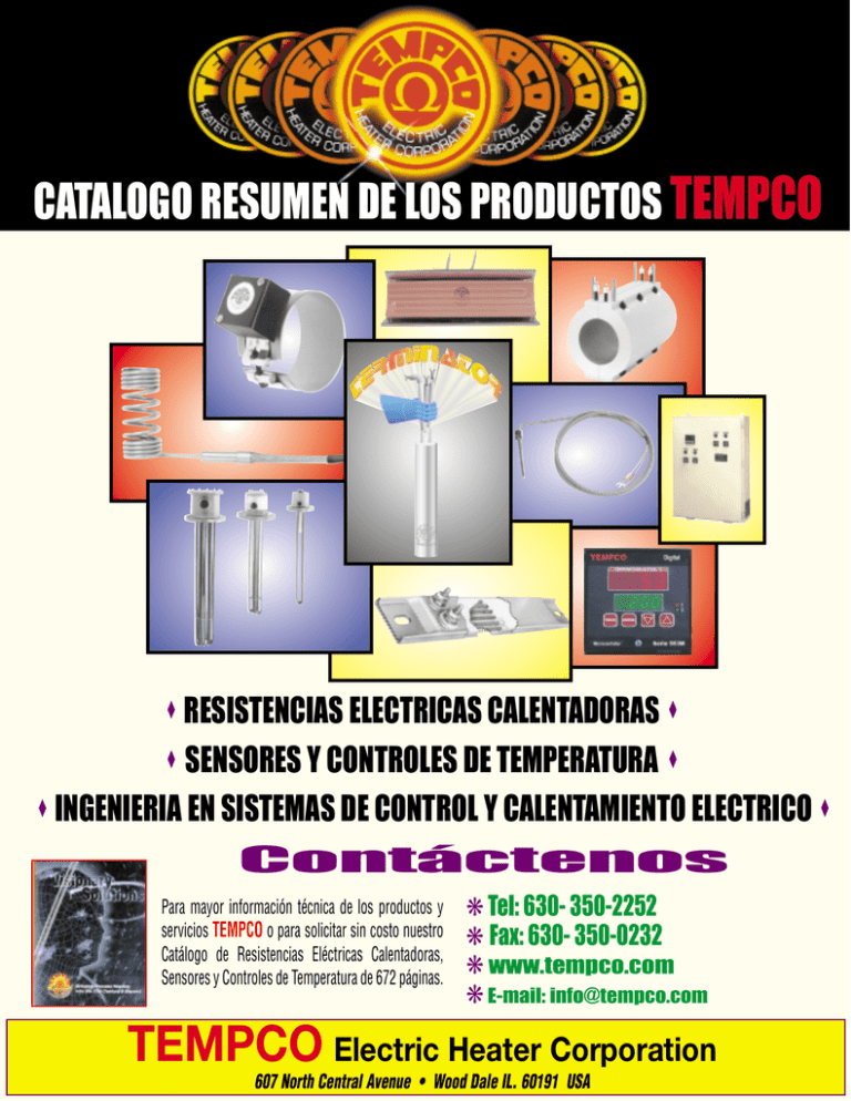 catalogo resumen de los productos tempco