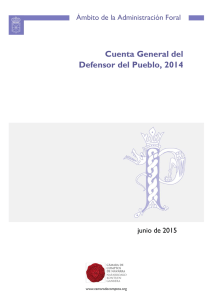 Cuenta General del Defensor del Pueblo, 2014 - Gobierno