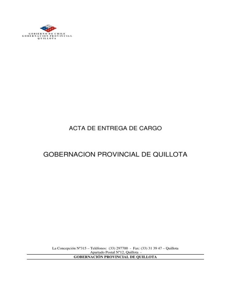 gobernacion provincial de quillota
