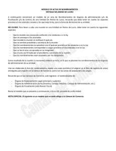 Modelo Acta de Nombramientos - Cámara de Comercio de Cúcuta