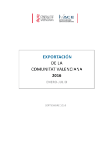 comercio exterior de la comunitat valenciana en 2016 (enero