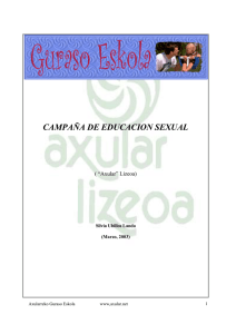 CAMPAÑA DE EDUCACION SEXUAL