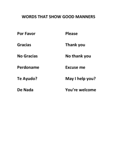 WORDS THAT SHOW GOOD MANNERS Por
