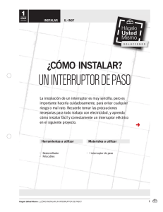 ¿cómo instalar un interruptor de paso