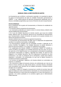manual para la imputación de gastos - Red Institucional