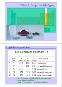 TEMA 7: Grupo del Nitrógeno