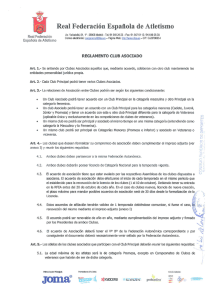 Reglamento de Club Asociado - Real Federación Española de