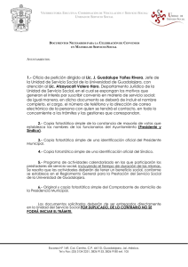 1.- Oficio de petición dirigido al Lic. J. Guadalupe Yañes Rivera