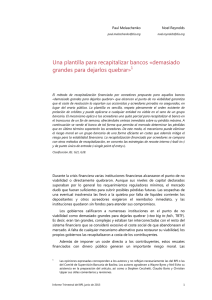 Una plantilla para recapitalizar bancos «demasiado grandes para