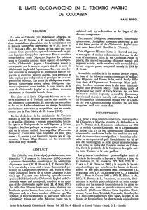 el limite oligo-mioceno en el terciario nlarino de colombia