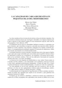 la capacidad de carga recreativa en pequeñas islas del mediterráneo