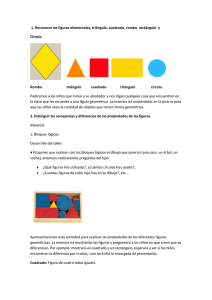 1. Reconocer las figuras elementales, triángulo, cuadrado, rombo