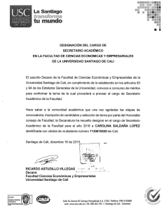 designación del cargo de secretario academico en la facultad de