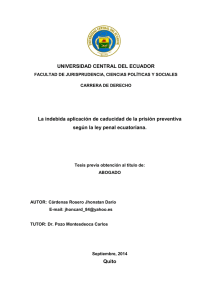 UNIVERSIDAD CENTRAL DEL ECUADOR La indebida aplicación