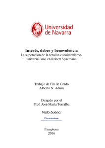 La benevolencia como superación del dualismo eudaimonismo y
