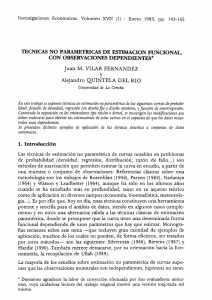 Técnicas no paramétricas de estimación funcional, con