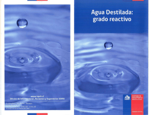Agua Destilada - Instituto de Salud Pública de Chile