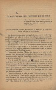 LA EDUCACIÓN DEL INSTINTO EN EL NIÑO `