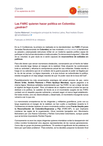Las FARC quieren hacer política en Colombia: ¿podrán?