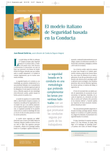 El modelo italiano de Seguridad basada en la Conducta