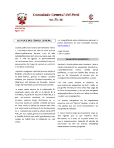 Boletín Consular de Agosto 2016 - consulado general del perú en