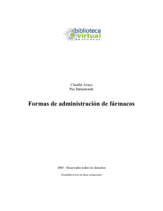 Formas de administración de fármacos