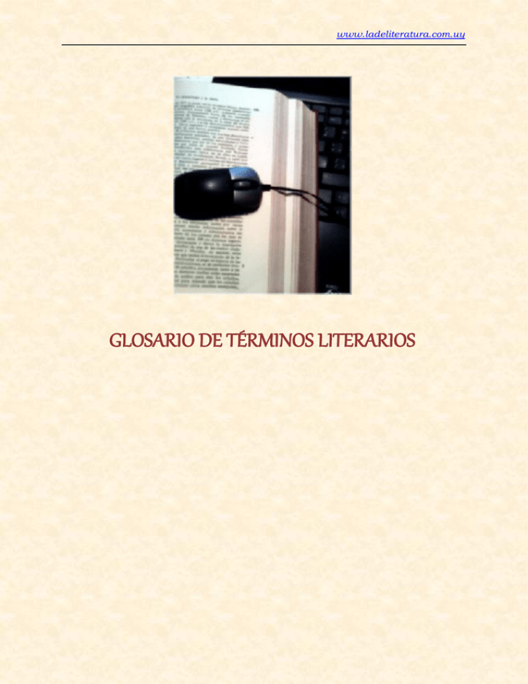 Glosario De Términos Literarios