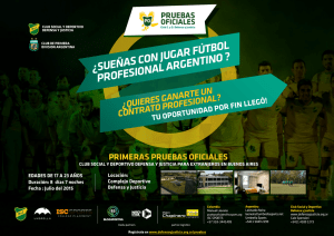 ¿sueñas con jugar fútbol profesional argentino