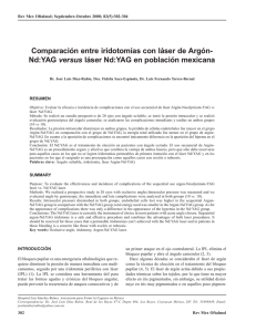 Comparación entre iridotomías con láser de Argón
