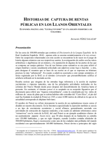 HISTORIAS DE CAPTURA DE RENTAS PÚBLICAS EN LOS