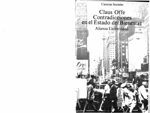 claus offe contradicciones en el estado del bienestar