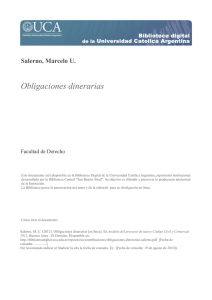 Obligaciones dinerarias - Biblioteca Digital