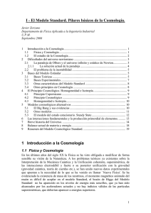 I - El Modelo Standard. Pilares básicos de la Cosmología. 1