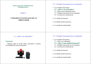 Unidades funcionales de un ordenador. 1.1.