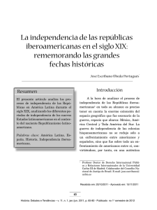 La independencia de las repúblicas iberoamericanas en el siglo XIX