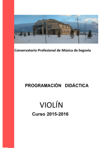 viol&iacute;n - conservatorio prof. de musica de segovia