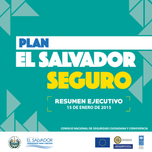 Plan El Salvador Seguro - Presidencia de la República de El Salvador