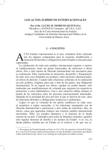 Los actos jurídicos internacionales, por LUCIO M. MORENO