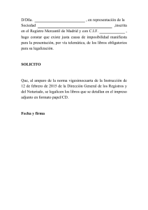 legalización - Registro Mercantil de Madrid