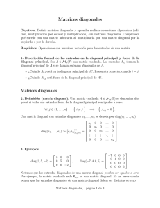 Matrices diagonales - Apuntes y ejercicios de matemáticas, Egor