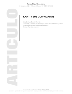kant y sus convidados - Revista Digital Universitaria