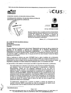 COMISIÓN FEDERAL DE MEJORA REGULATORIA