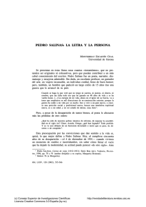 Pedro Salinas: la letra y la persona - Revista de literatura