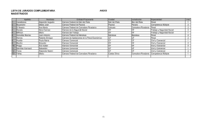 LISTA DE JURADOS COMPLEMENTARIA MAGISTRADOS