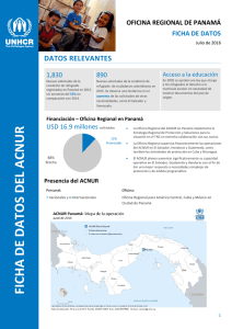 Panamá: Hoja informativa ACNUR, julio de 2016