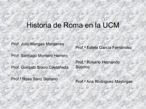 Historia de Roma - Universidad Complutense de Madrid