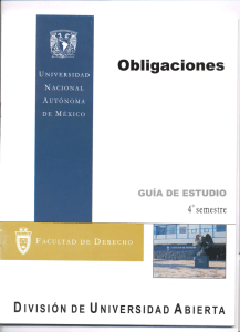 Obligaciones - Facultad de Derecho