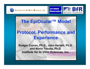 The EpiOcular™ Model Protocol, Performance and Experience
